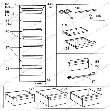 Взрыв-схема холодильника Arthurmartinelux AU7509C - Схема узла Accessories Refrigerator